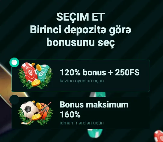 Pinco xoş gəlmisiniz bonusları variantları